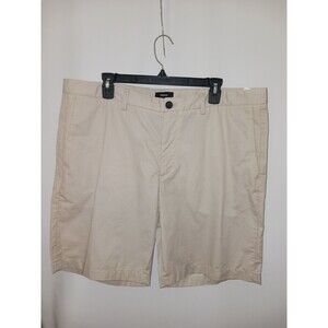 THEORY Shorts Zaine SW S Sillar Short Men's Tan Size 38 Chino Cotton Moon White‎